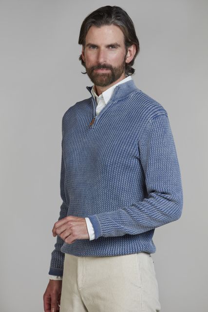 Half Zip Vintage Wash Knit