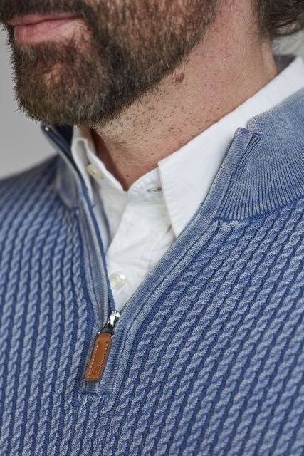 Half Zip Vintage Wash Knit