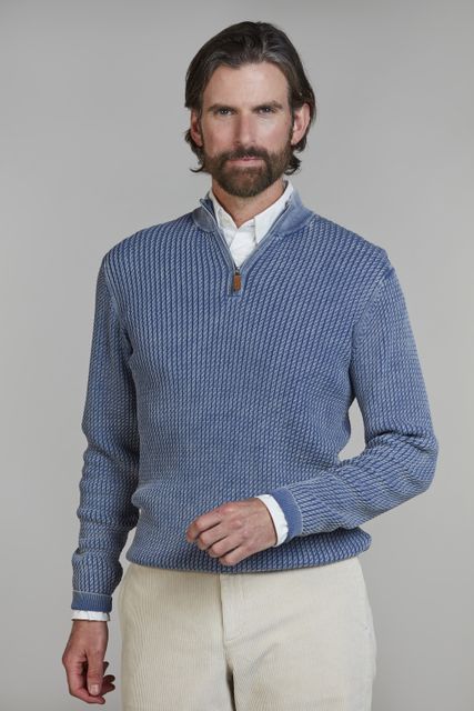 Half Zip Vintage Wash Knit