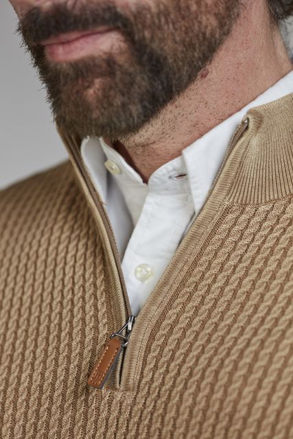 Half Zip Vintage Wash Knit