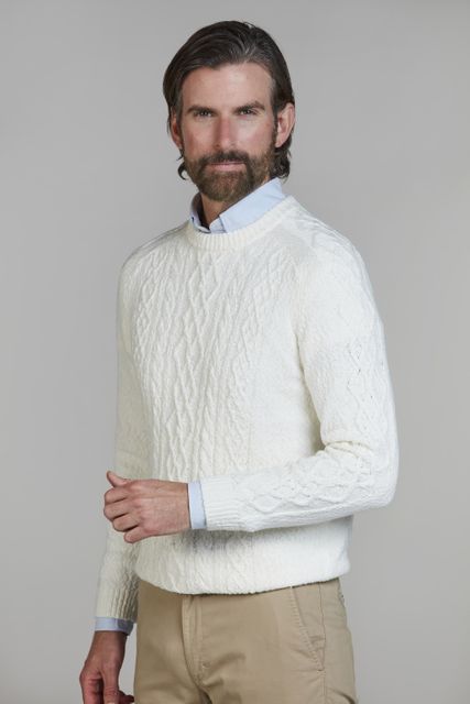 Crew Neck Cable Knit