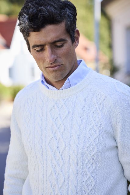 Crew Neck Cable Knit Crew Neck Cable Knit WEISS