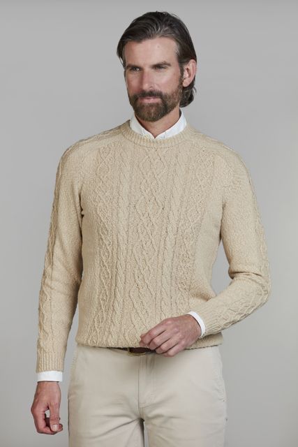 Crew Neck Cable Knit Crew Neck Cable Knit SAND