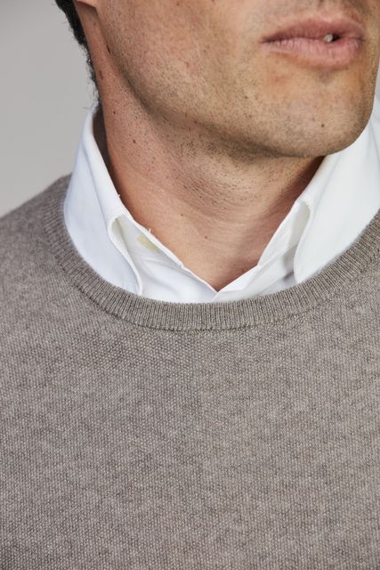 Merino Crew Neck Structure Knit