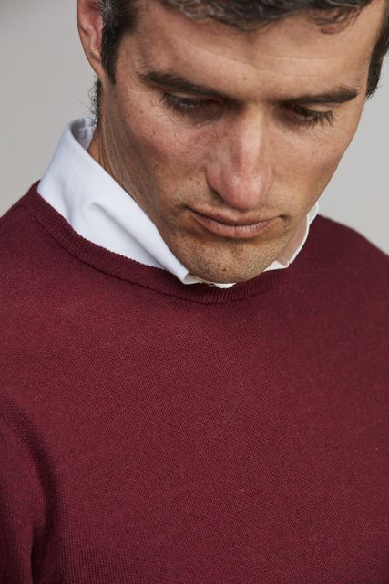 Merino Crew Neck Structure Knit