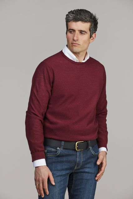 Merino Crew Neck Structure Knit