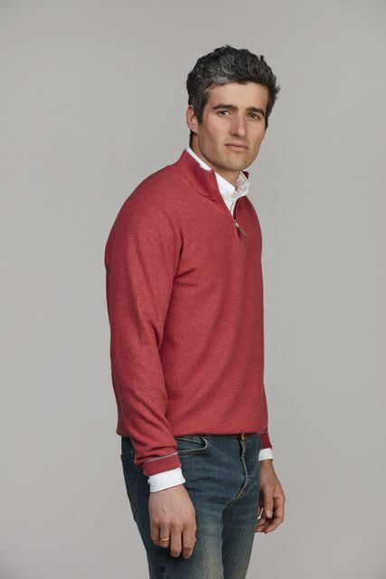 Half Zip Structure Knit