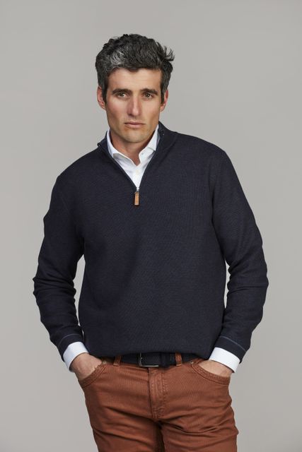 Half Zip Structure Knit