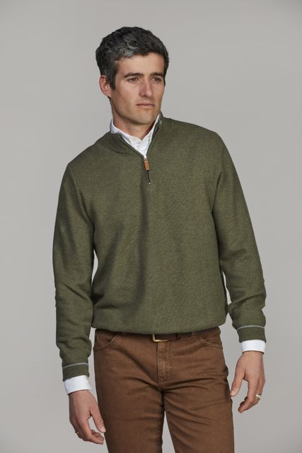 Half Zip Structure Knit