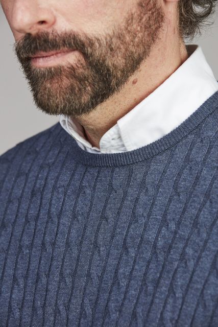 Crew Neck Cable Knit