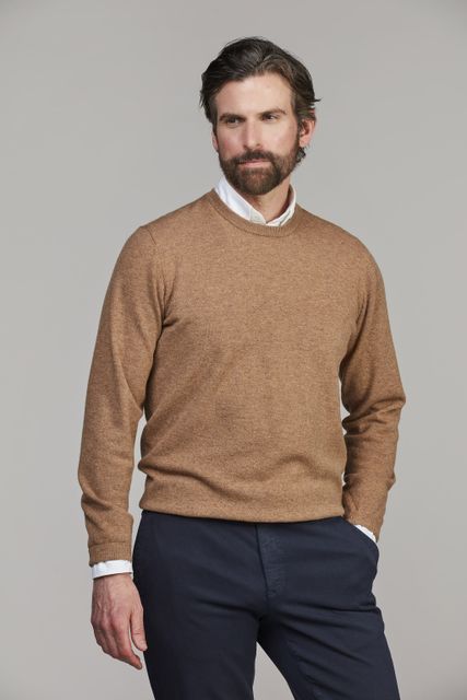 Refine Crew Neck Knit MÖRKBEIGE