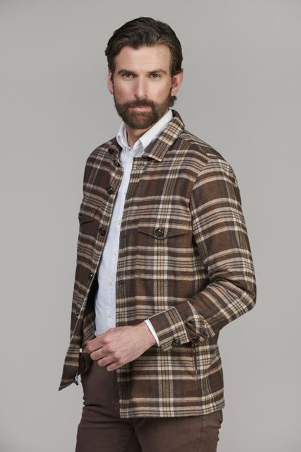 Herringbone Check Overshirt