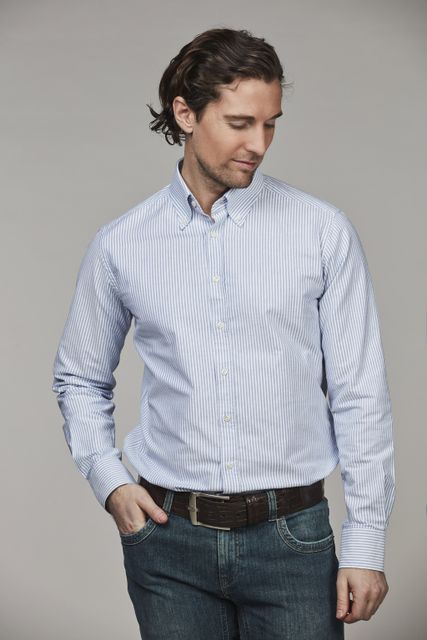 Shirt, organic Oxford, Bold B.D.