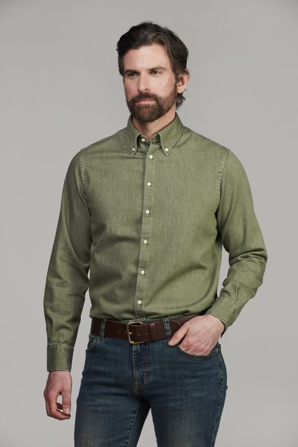 Zac Clrd Twill Denim Shirt