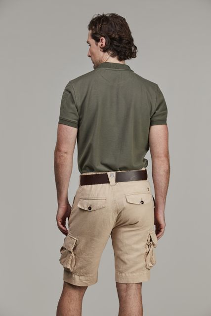 Cotton/linen cargo shorts