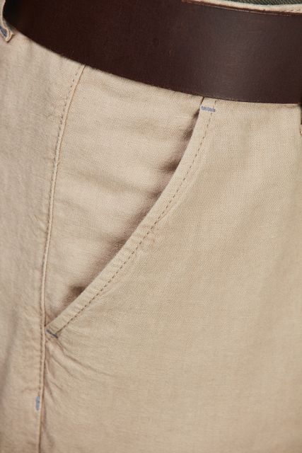 Cotton/linen cargo shorts