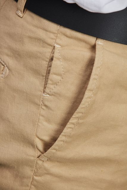 FRONT PLEAT CHINO LINEN BLEND FRONT PLEAT CHINO LINEN BLEND