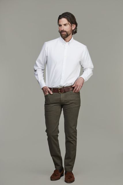 5-pkt Cut´n sew Satorial stretch KHAKI GRÜN