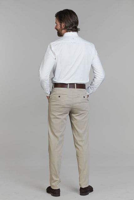 Front Pleat Pique Chino