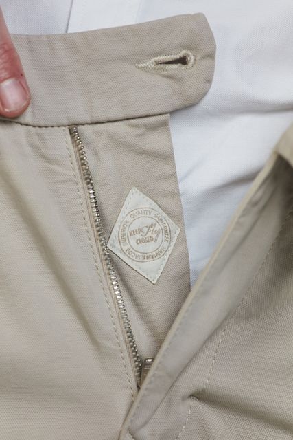 Front Pleat Pique Chino