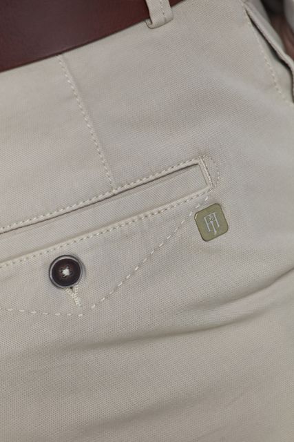 Front Pleat Pique Chino