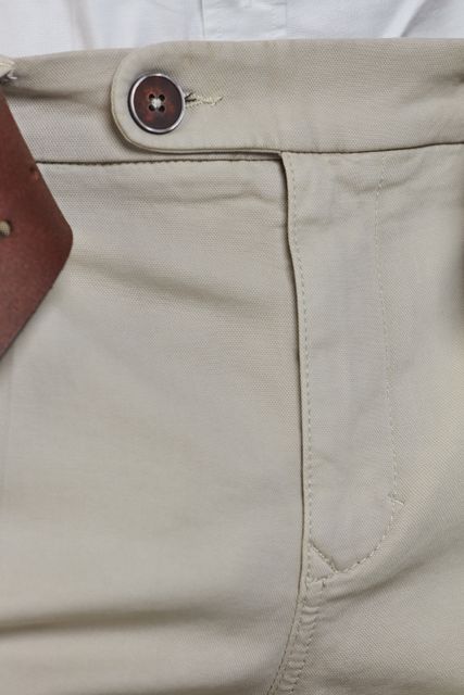 Front Pleat Pique Chino