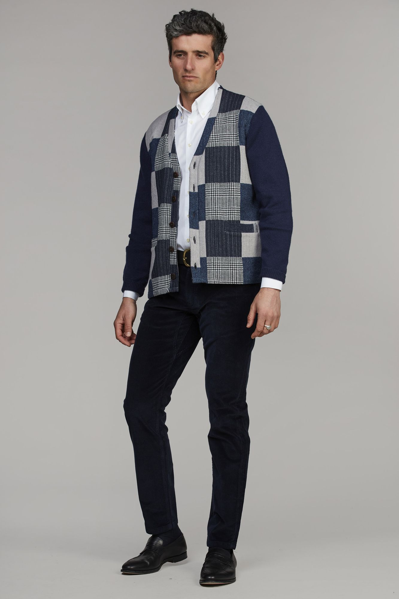 5-pkt Cut'n Sew Enso Cord MARINBLÅ