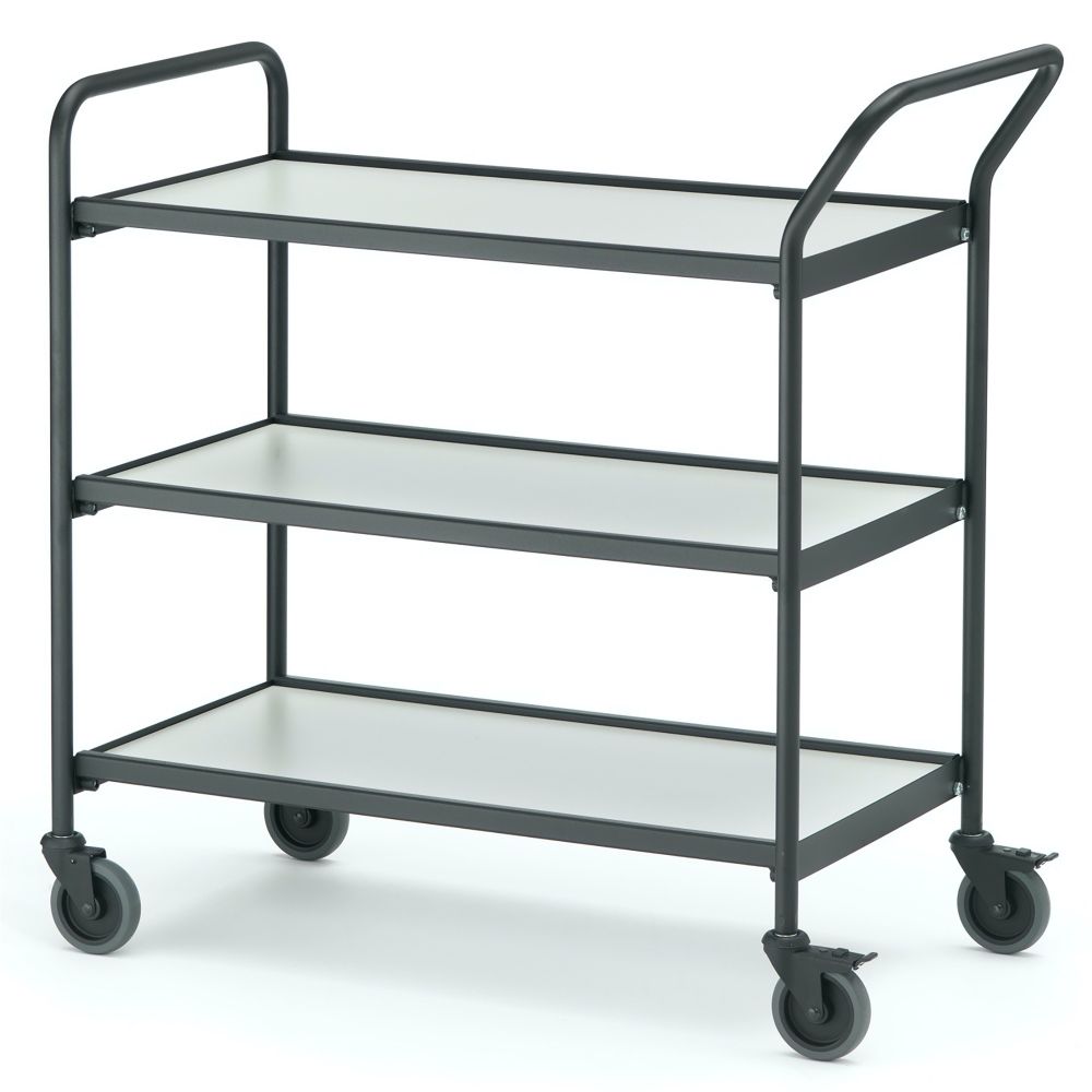 Table trolley with 1 handle + end