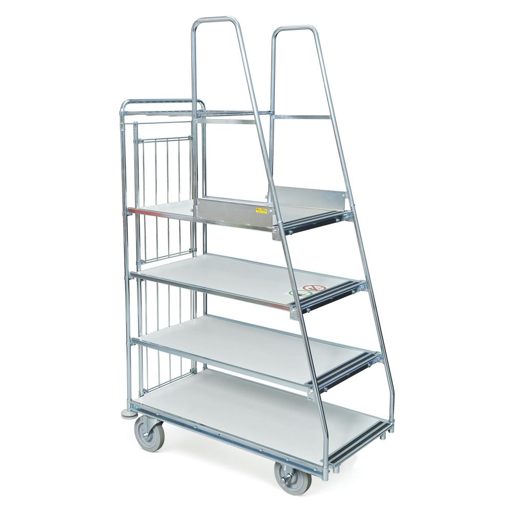 Step trolley 4 shelves