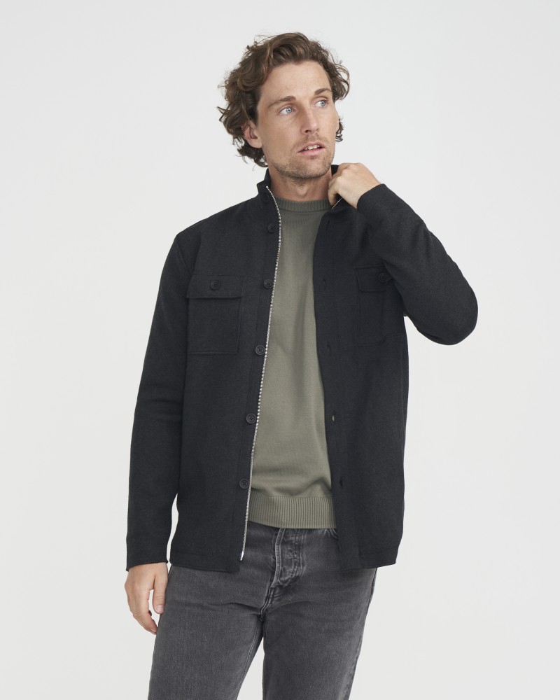 Edwin Shirt Jacket WP Black Mel.