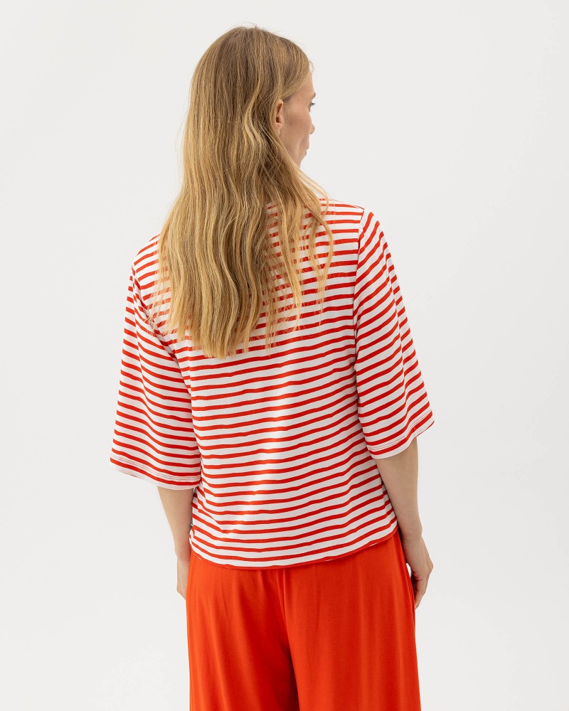 Ellen Tee Off White/Bright Red