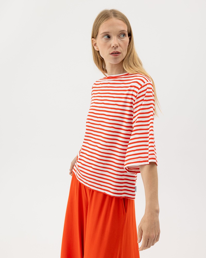Ellen Tee Off White/Bright Red