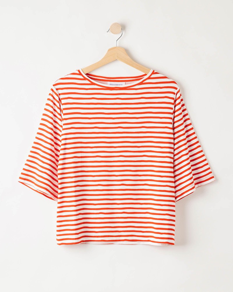 Ellen Tee Off White/Bright Red