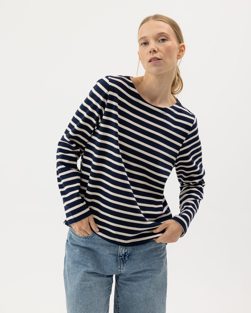 Engla Boatneck Navy/Ecru