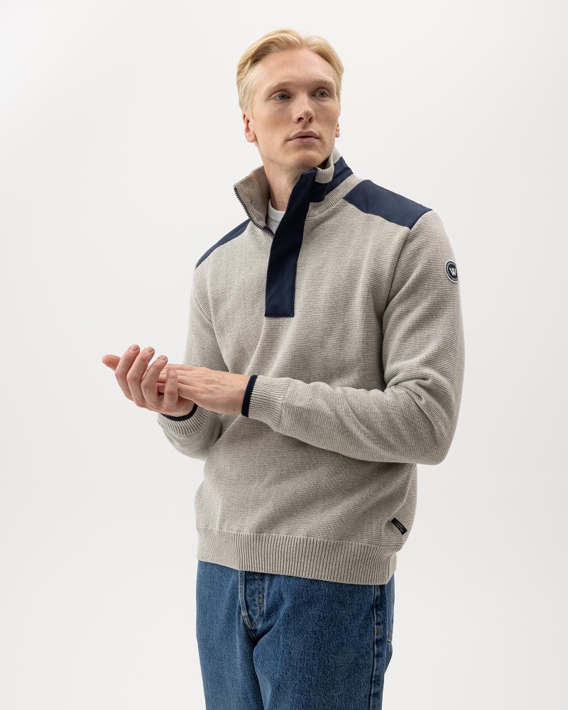 Eskil T-neck WP Light Grey Mel.