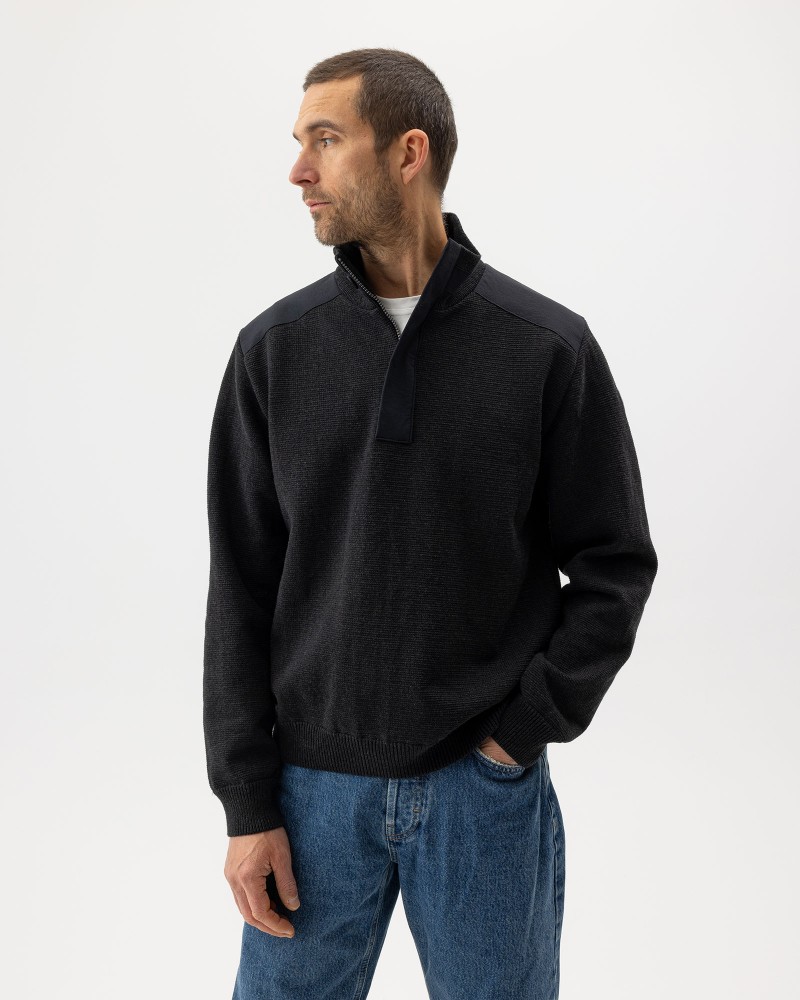 Eskil T-neck WP Black Mel.