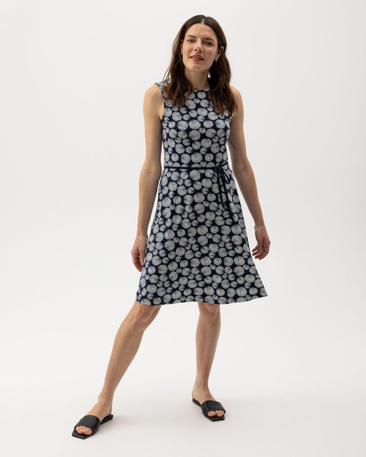 Esther Dress Navy/Off White (shell)