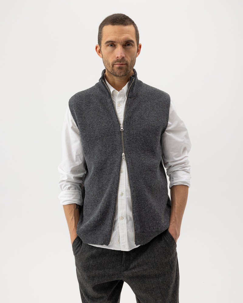 Frank Vest Dark Grey Mel.