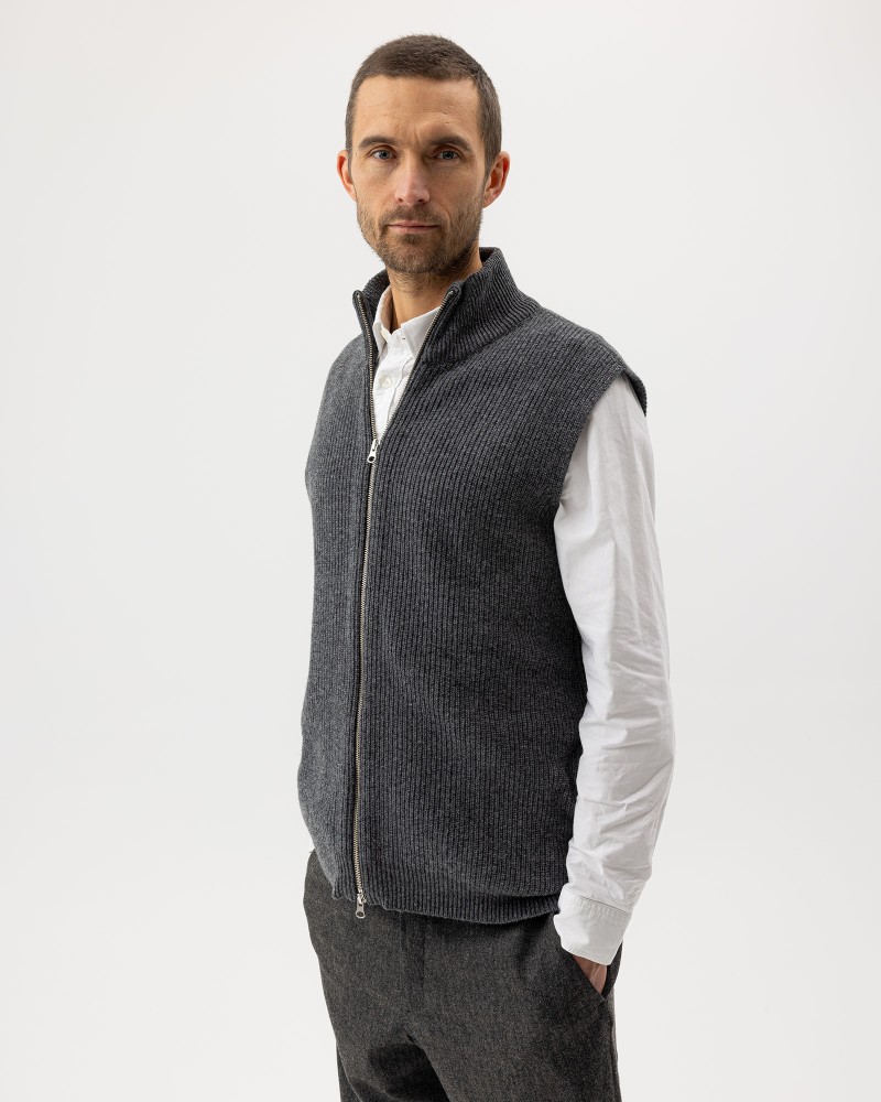 Frank Vest Dark Grey Mel.