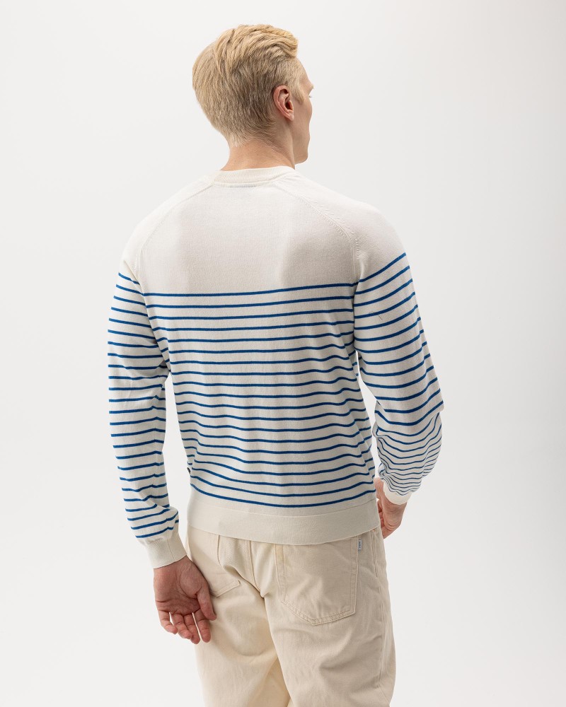 Gunnar Crew Gunnar Crew Off White/Surf Blue