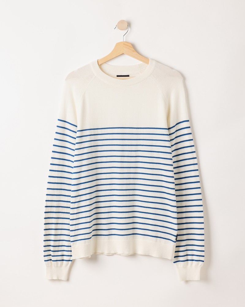 Gunnar Crew Gunnar Crew Off White/Surf Blue