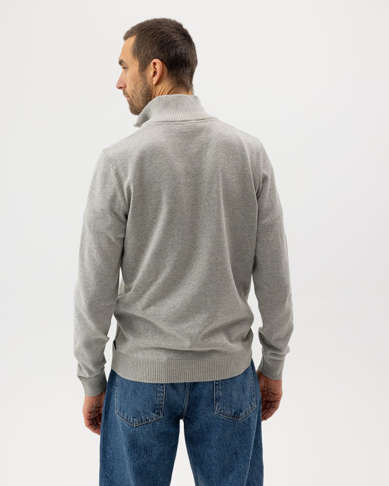 Holger T-neck Light Grey Mel.