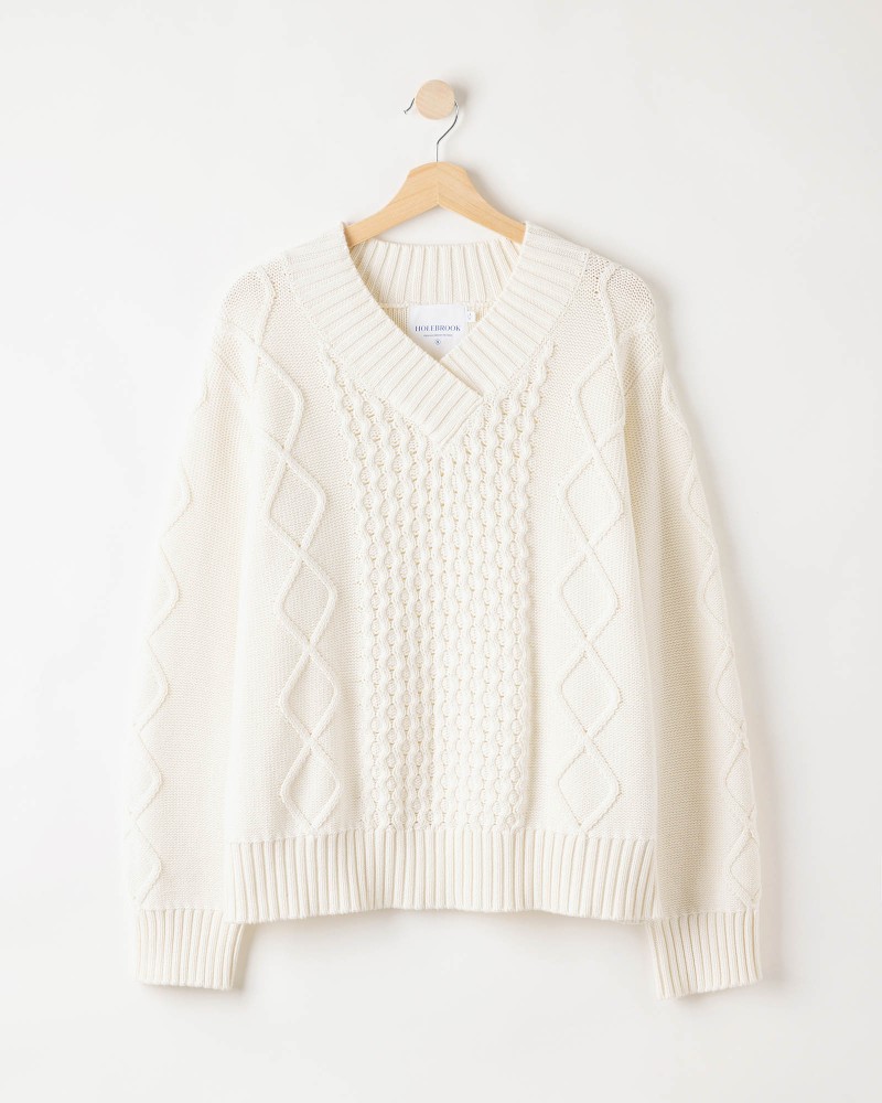 Ilse V-neck Off White