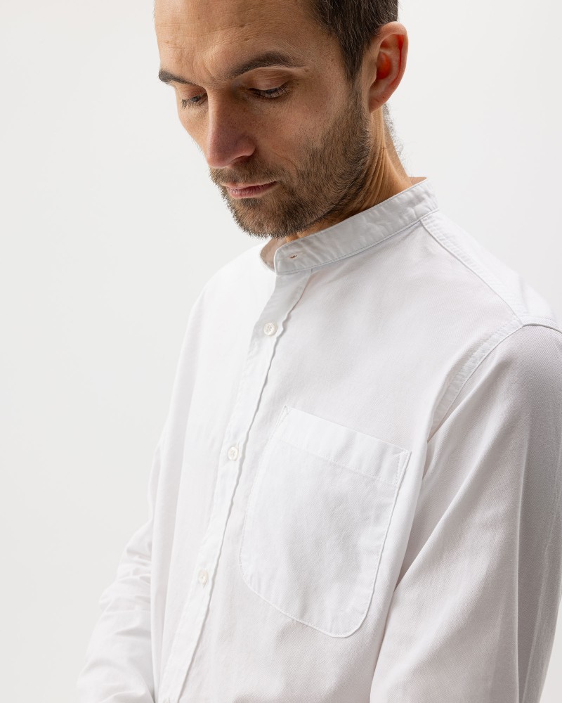 Jan Collarless Shirt Jan Collarless Shirt White