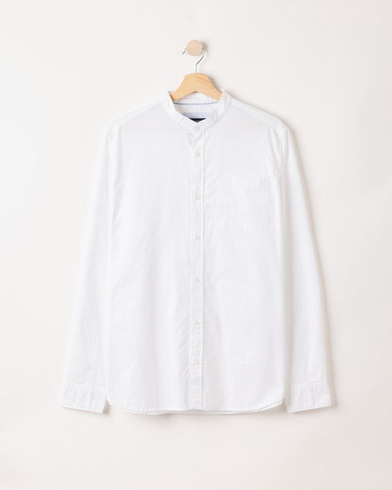 Jan Collarless Shirt Jan Collarless Shirt White