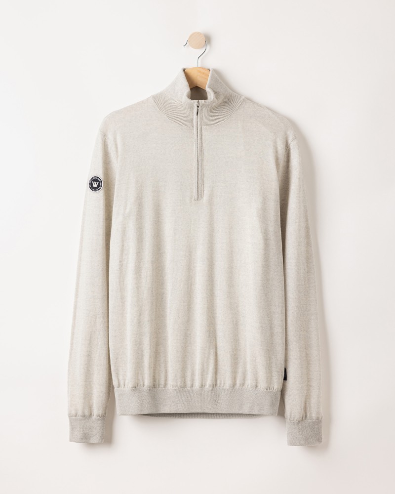 Jesper T-neck WP Light Grey Mel.