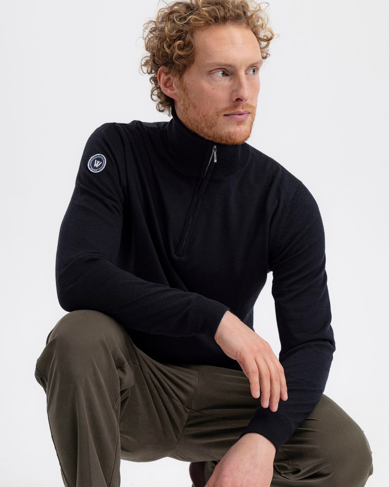 Jesper T-neck WP Black