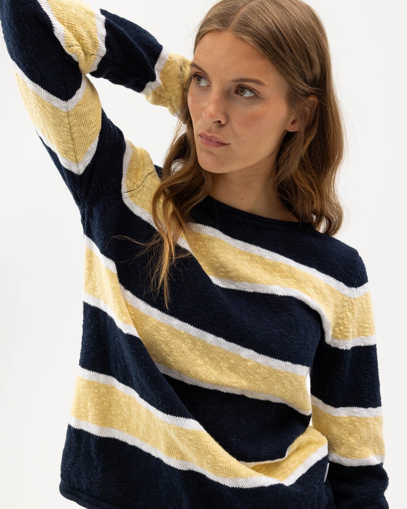 Juni Boatneck Navy (multi color)