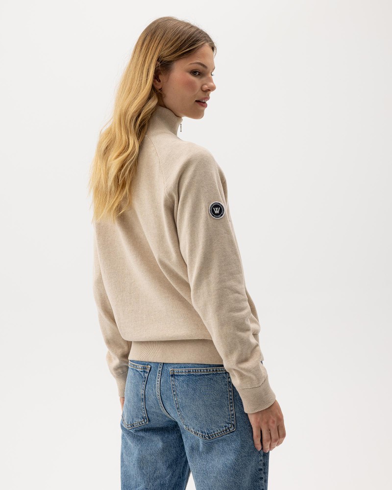 Laura T-neck WP Oyster