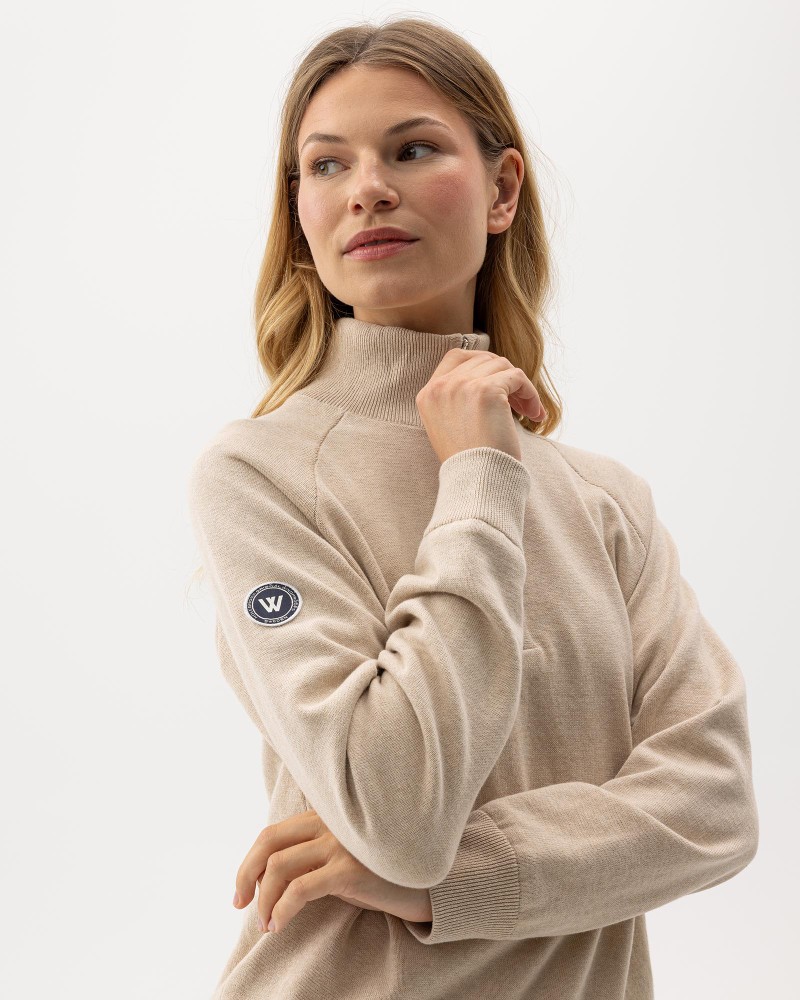 Laura T-neck WP Oyster